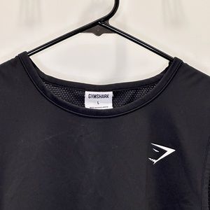 Black Gymshark Cropped Training Shirt - Large, Sleeveless
